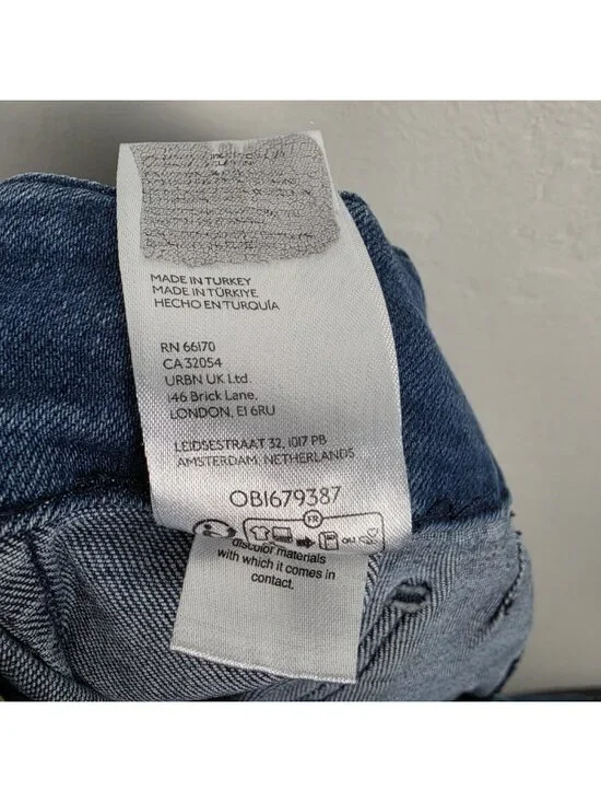 Maeve Size 32T Tall The Colette Crop High Rise Wide Leg Jeans Blue - Picture 12 of 13